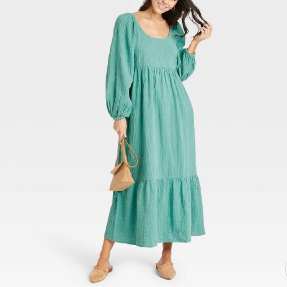 (1X)- Universal Thread Women's Balloon Long Sleeve Dress